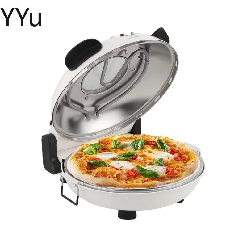 2026 hot Hot Sale Commercial 1200 Watt Electric Portable Countertop Pizza Maker Oven with Baking Stone Pot