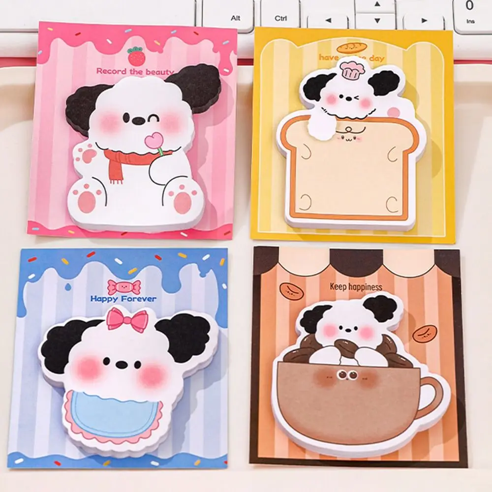 5 Stks/zak Kawaii Puppy Hond Memo Pad Creatieve Tranenbare N Keer Plakkerige Notities Plakkerigheid Multifunctioneel Bladwijzerlabel To Do-Lijst