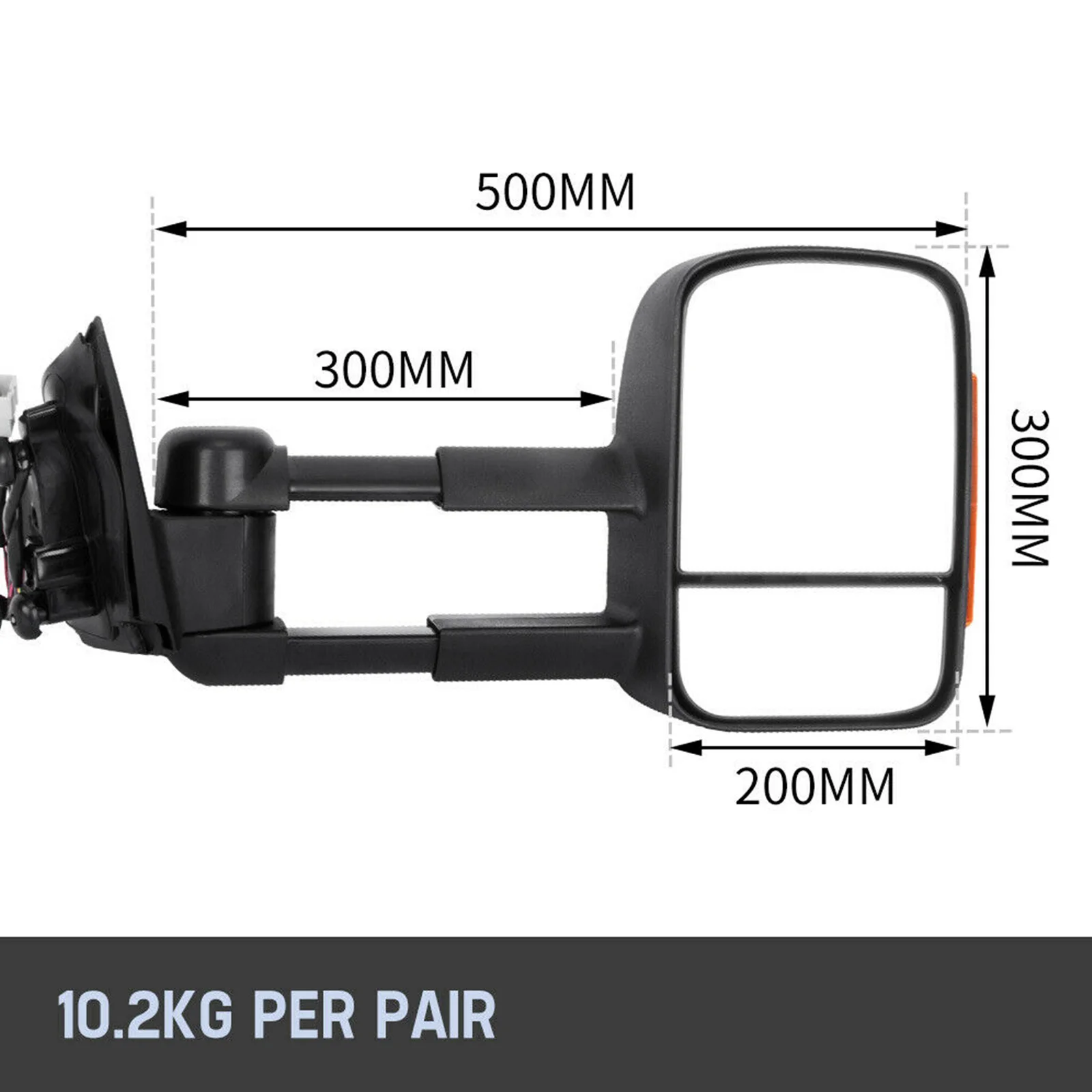 Extendable Towing Mi rror for Ford Ranger MK PX XL XLT XLS Wildtrak 2012-ON Car Rearview Mi rror With Led Light