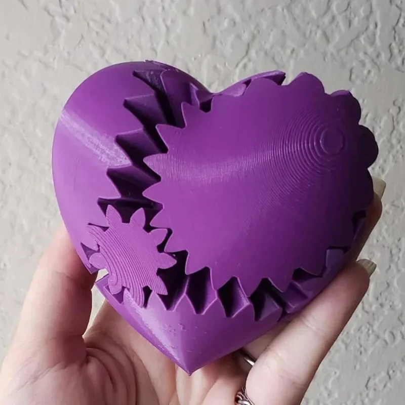 

3D Printed Gear Twisted Heart Toy Can Be Opened Or Closed Interior Room Pla Steampunk Decorative Toys Children's Birthdays Gifts