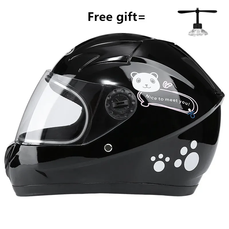 Full Face Kids Motorcycle Helmet 3-9 Years Safety Motor Helmet for Children Electromobile Casque Casco Capacete Moto Kask CE