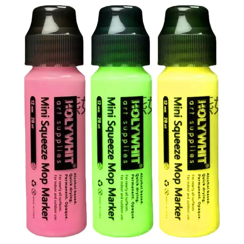 Graffiti Paint Markers Highlighting Acrylic Paint Marker 12mm/20ml Refillable Paint Fluorescent Signature Pen Graffiti Paint