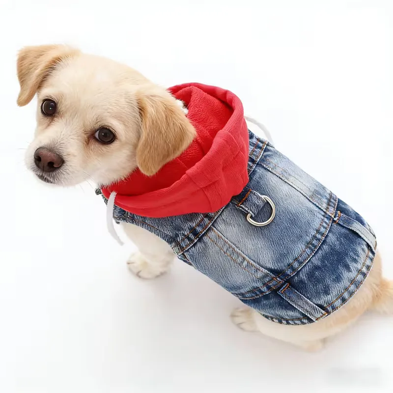 

Cool Dog Jeans Jacket for Small Medium Dogs, Fashion Puppy Clothes for Chihuahua Yorkie Poodle Pet Apparel for New Year 2026