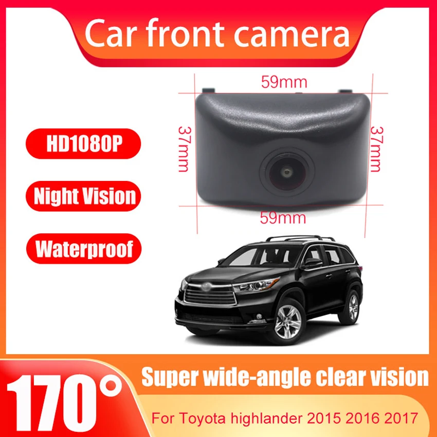 

Waterproof Night Vision CCD Car Front View Logo Parking Camera For Toyota highlander 2015 2016 2017 Installed under the car logo