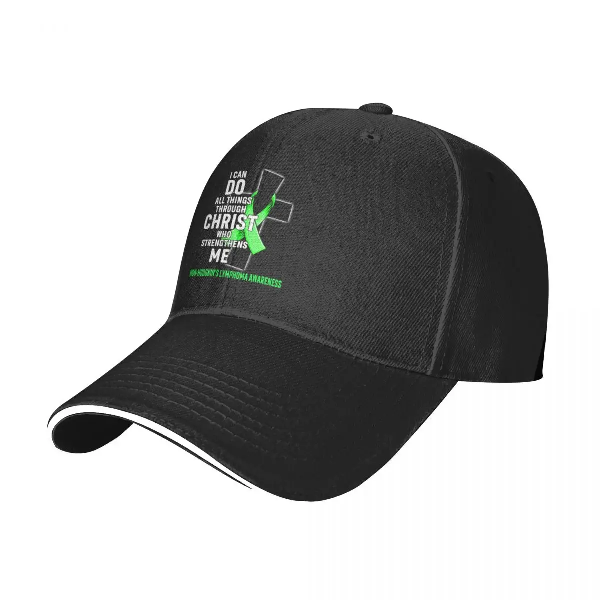 I Can Do All Things Through Christ Who Strengthens Me Non-Hodgkin's Lymphoma Awareness Baseball Cap