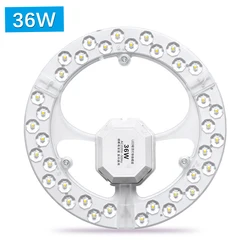 Panneau lumineux LED circulaire rond, panneau lumineux, lampe de plafond, lumières de ventilateur, technologie de remplacement, 220V, 36W