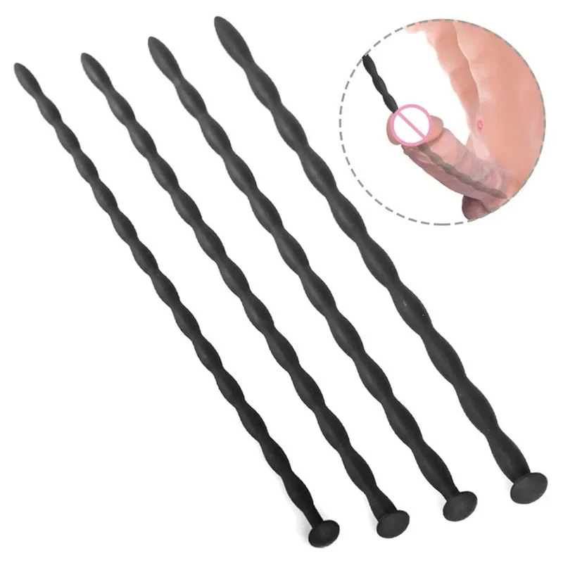 Runyu Silicone Wave Horse Eye Stick Urethran Expander Sextoys SM Penis Plug Men Urethra Masturbation Stimulator Adult Supplies