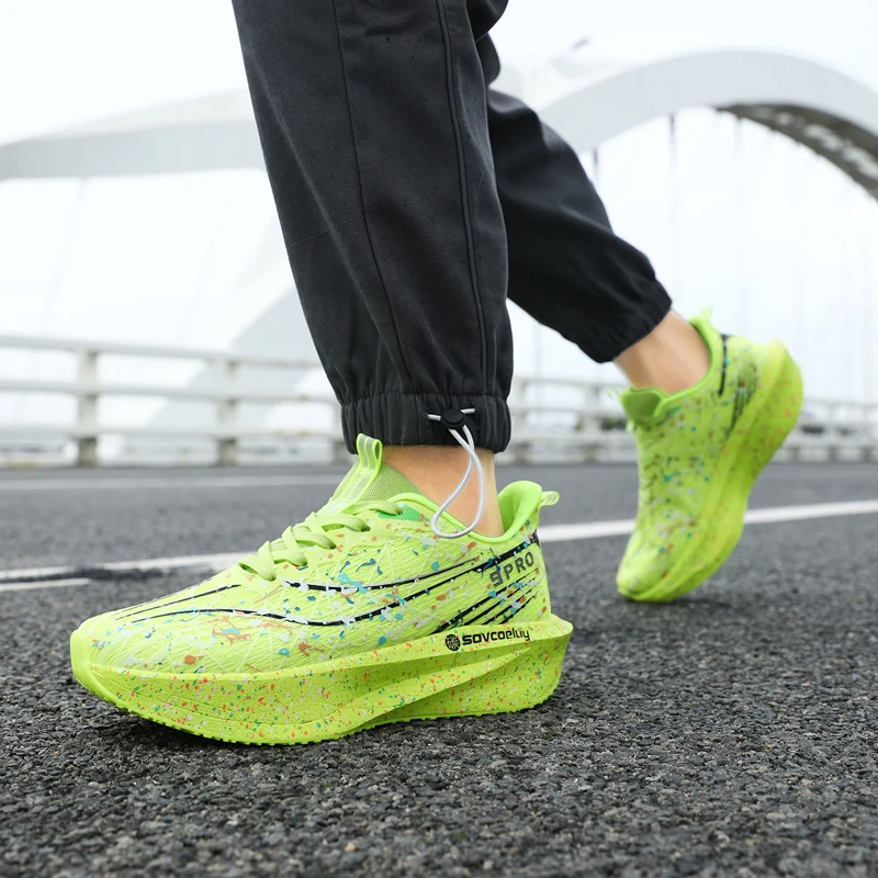 Marathon Men Running Shoes Carbon Board Speciality Sports Hard-Wearing Breathable Lightweight Woman Athletic Jogging Sneakers - view 6