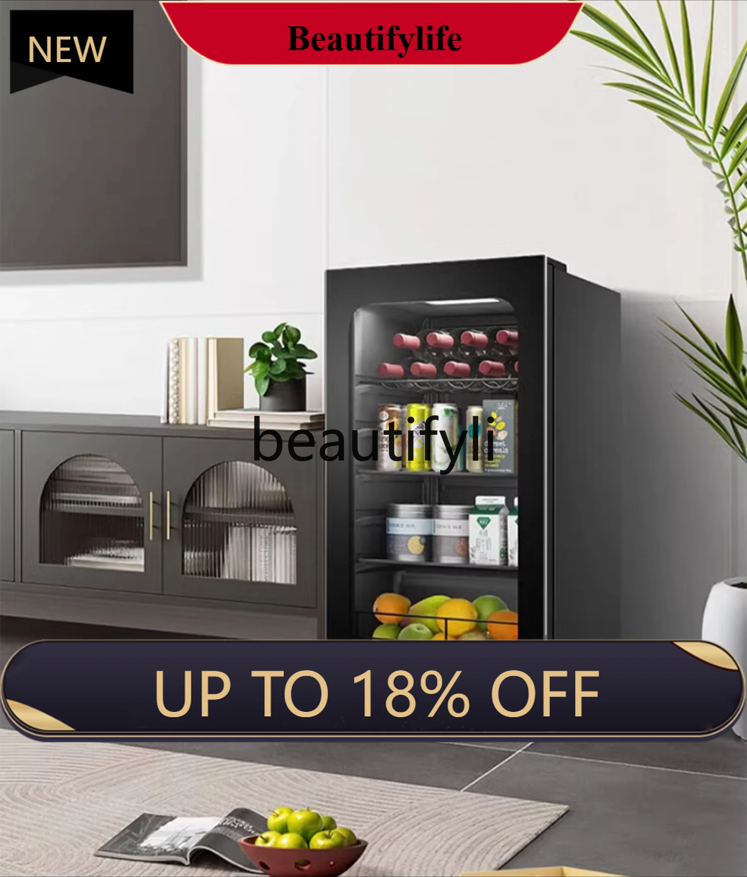 

136/167L small refrigerator living room tea beverage frozen fresh-keeping refrigerator