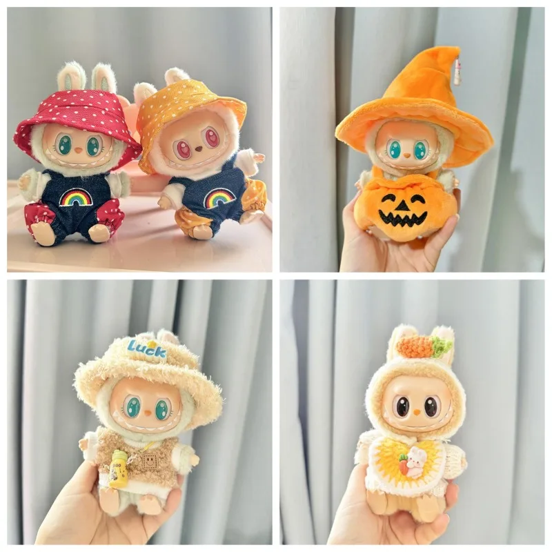 

17 см кавайная плюшевая кукла, одежда, аксессуары для Кореи, Kpop Exo Labubu Idol, комплект тыквы, одежда, сделай сам, Рождественский подарок