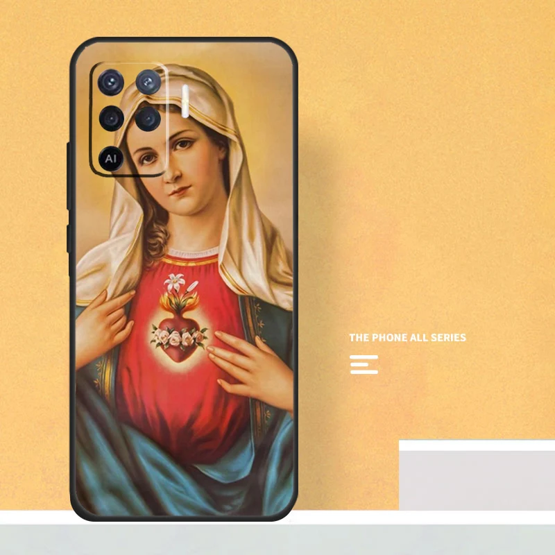 Virgin Mary of Catholic Religious For OPPO A5 A9 A53 A58 A78 A98 A17 A57 A77 A16 A76 A96 A54S A74 A94 A93 A15 A52 A72 Case