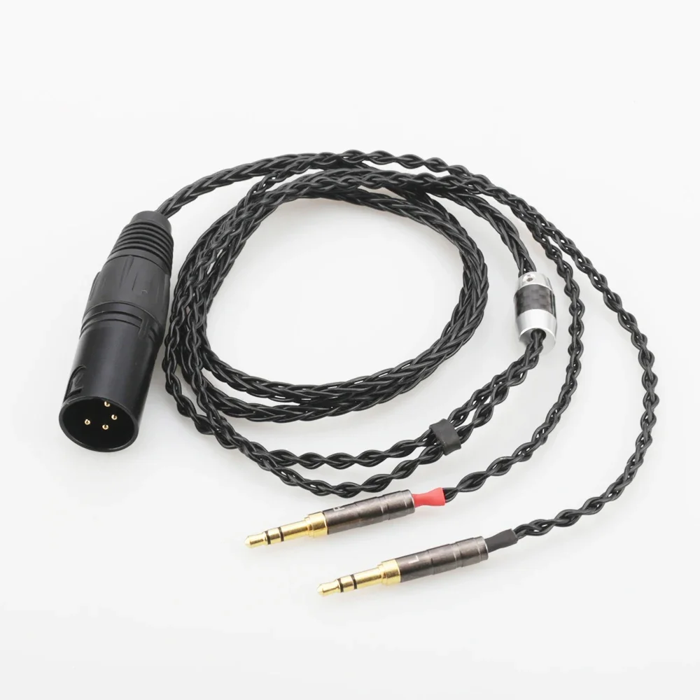 Audiocrast HC010 2x3.5mm HIFI 4-pin XLR Male Balanced Headphone Upgrade Cable for Sundara Aventho focal elegia t1 t5p D7200 D