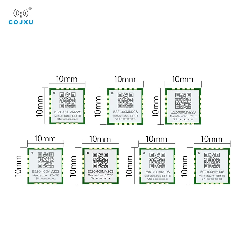 LoRa Spread Spectrum Wireless RF Module RF Chip SMD SX1262/PAN3060/CC1101 COJXU 433/868/915MHz Ultra Small Size Smart Home