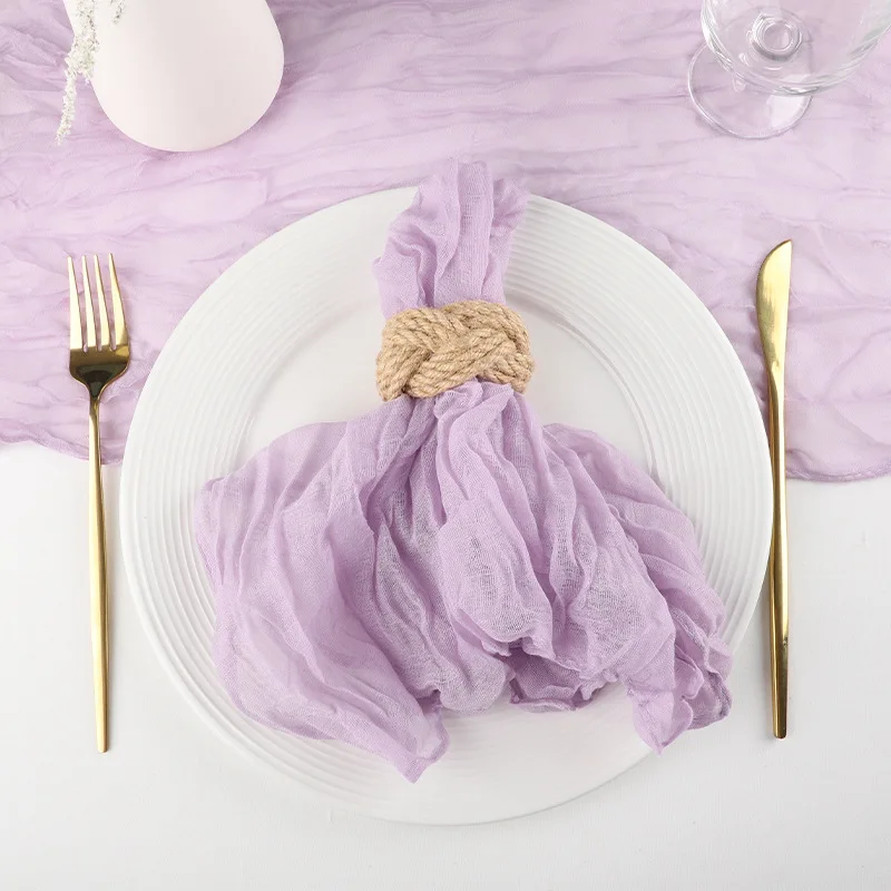 

Set of 50 Cotton Cloth Napkins Gauze Fabric 30x30 Cm Factory Outlet Wedding Decor Everyday Use Dinner Tea Towel Table Village