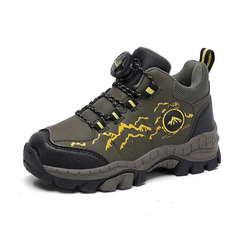 BOELOKTH Neue Herbst Winter Wanderschuhe für Kinder Nicht-Slip Outdoor Schuhe Kinder Warme Bergsteigen Trekking Klettern Sport Schuhe Jungen 4