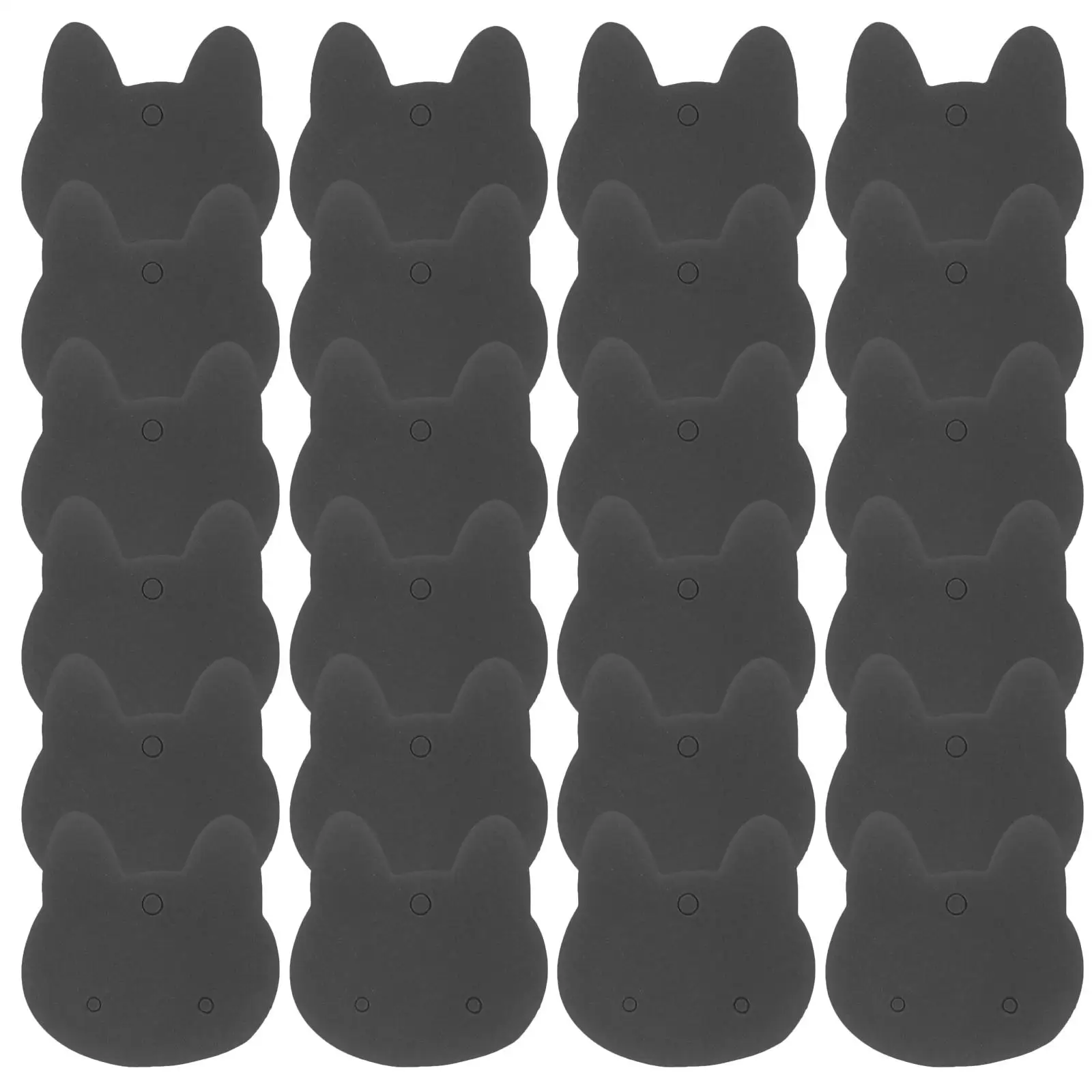 

100 Pcs Cat Head Earrings Display Card Black Jewelry Holder Wall Memory Cards Paper for Accessories Displaying