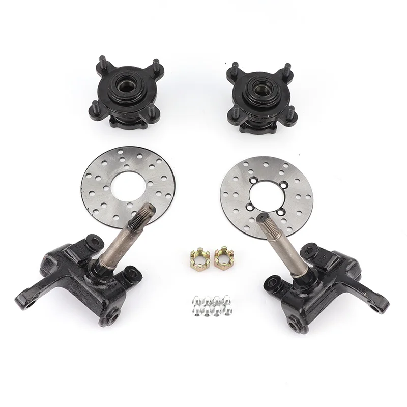 

1Set 4 Stud Steering Strut Knuckle Spindles with 108mm Brake Disc Wheel Hub For 110cc DIY Electric ATV UTV Golf Buggy Bike Parts