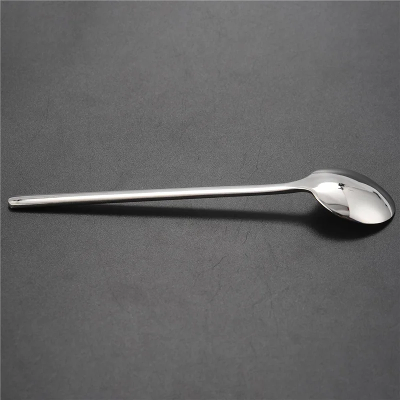 AS94-6 pezzi cucchiaio da caffè cucchiaio da caffè in acciaio inossidabile 304 con manico lungo set di cucchiaini da tè da dessert accessori da cucina argento S