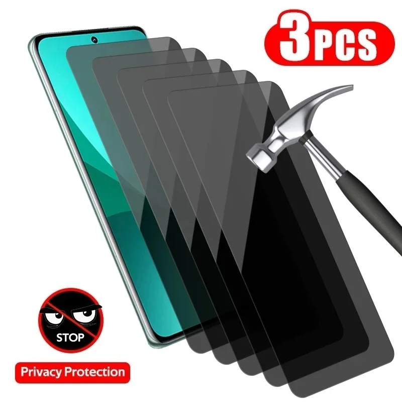 3Pcs Privatsphäre Glas Für Xiaomi Redmi 8A K60 K70 Pro 10A Sport 9T 9C NFC K50 Gaming 9 11 Prime 10 Power Anti-Spy Screen Protector