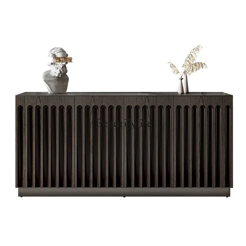 56New Chinese Style Entrance Cabinet Entryway Solid Wood Light Luxury Style Shoe Cabinet