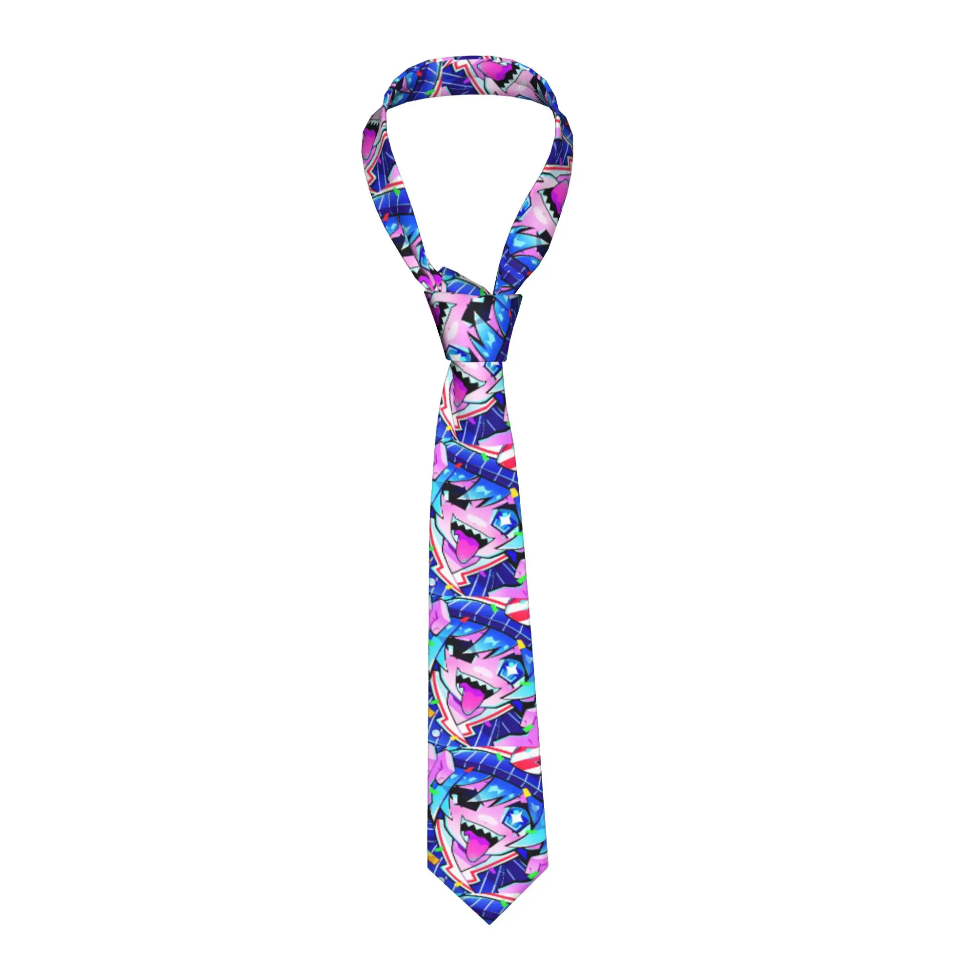 Cravate en soie unisexe 8 cm classique pour homme, motif Mesmerizer Kasane Teto Hatsune Miku, accessoire de costume pour fête