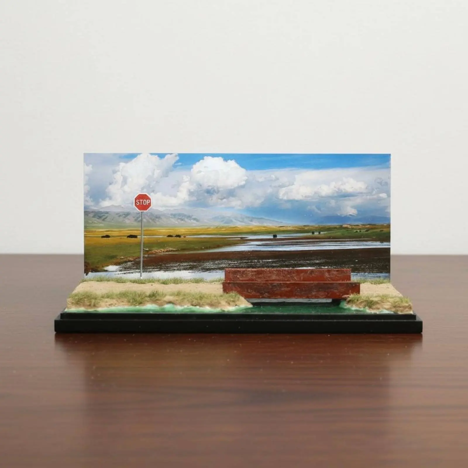 Wetland Park Display Model 1:64 Scale Riverside Scene Model Garden Metropolitan Setting Model Realistic Scenery Miniature