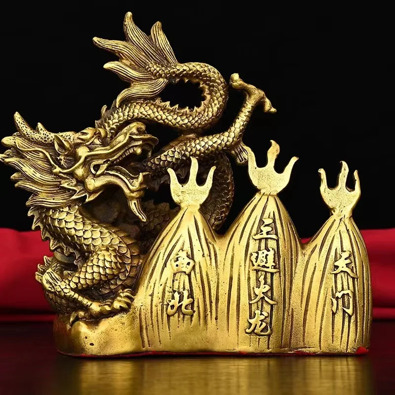 

Copper Fire Dragon Kitchen Supplies Fire Burning Tianmen Northwest Corner Qinglong Copper Dragon Ornament Home Crafts Ornament