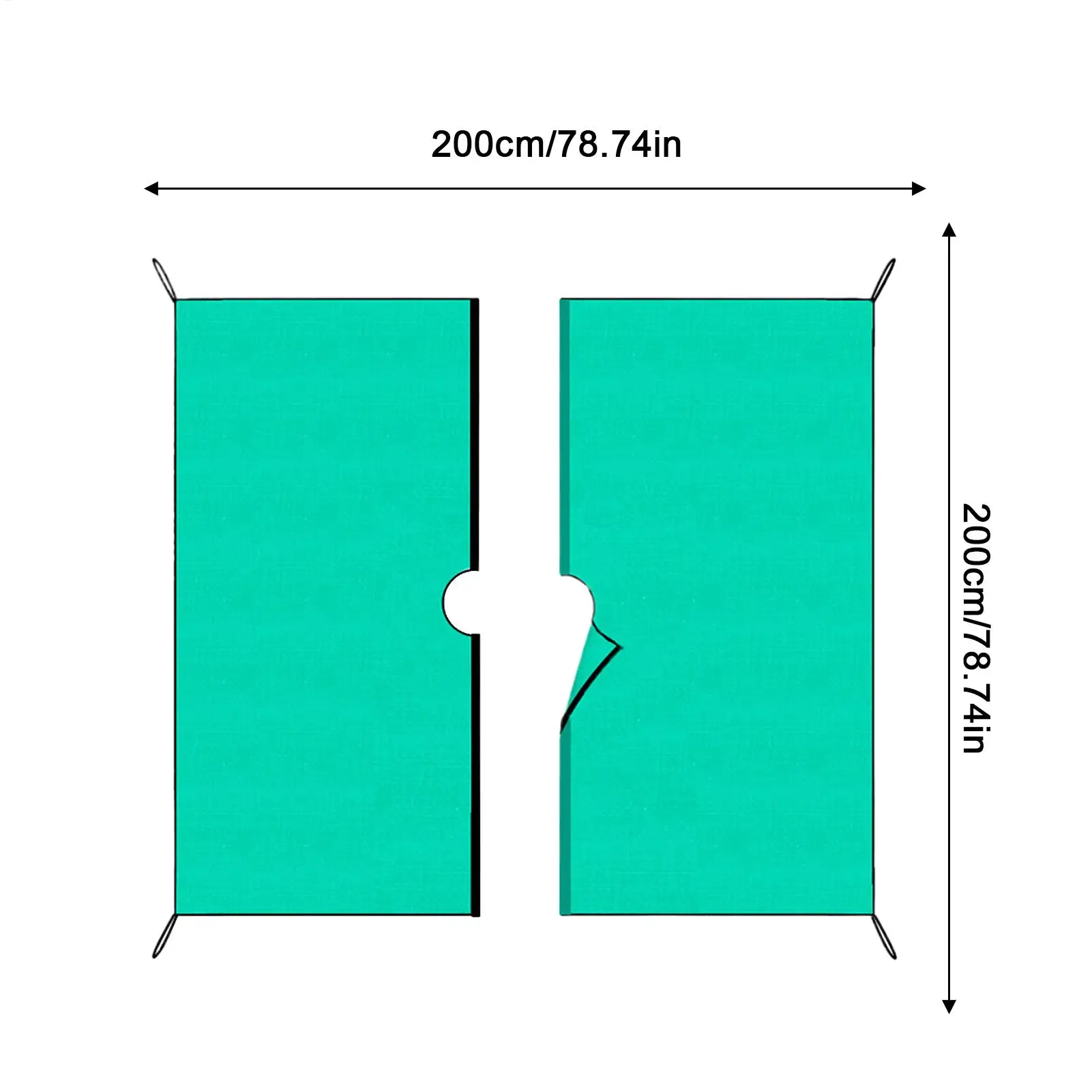 Tappetini barriera impermeabili resistenti in tessuto da giardino con telo da giardino 79 x 79 pollici Blocco copertura GrassControl per prato da giardino esterno