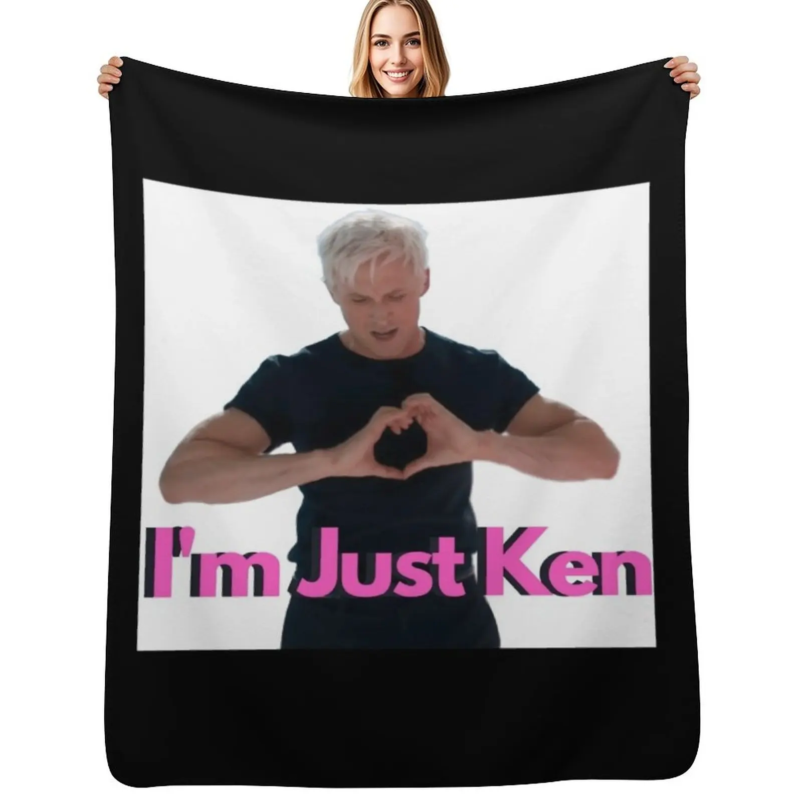 

I'm Just Ken Throw Blanket Beach Furrys Hair Plush Blankets