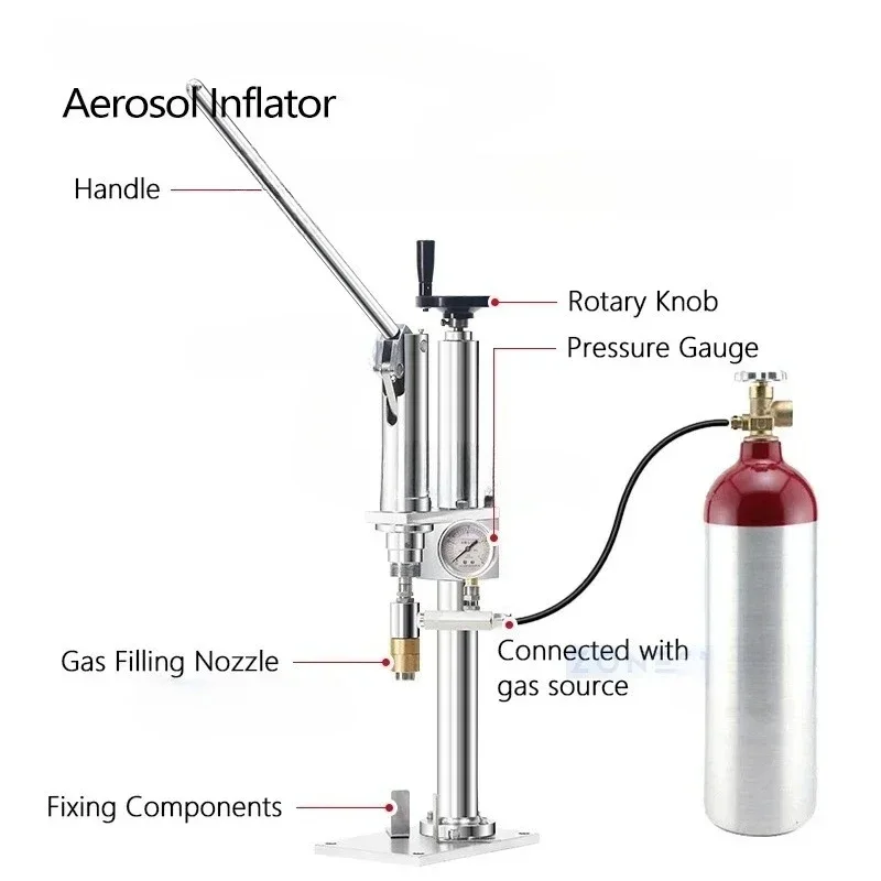 Spray Can Filling Equipment Aerosol Gas Filling Machine Aerosol Can Gas Filler Spray Paint Refill Machine ZS-CQ1