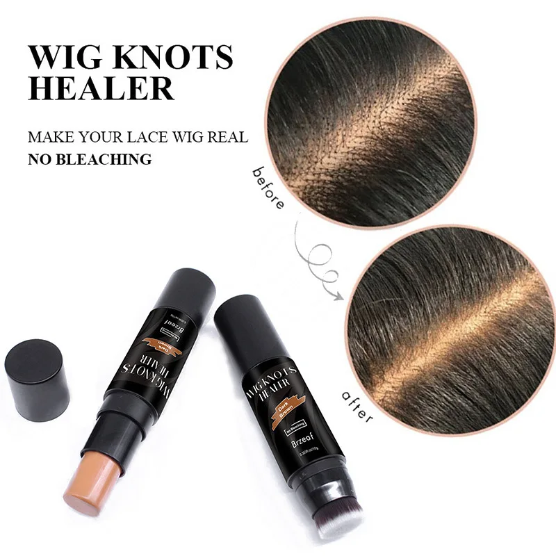 Nunify 10G สวิสลูกไม้ Hd ลูกไม้ย้อมสี Tint Stick ย้อมสีแปรงสำหรับผม Wigs ด้านหน้าวิกผม Knots healer No Bleaching