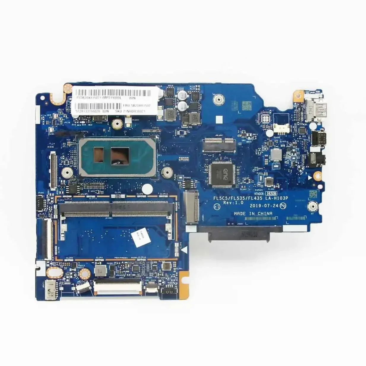 Imagem -02 - para Lenovo Ideapad S34014iil Uma Placa-mãe do Portátil com I5-1035 4gb La-h103p Mainboard