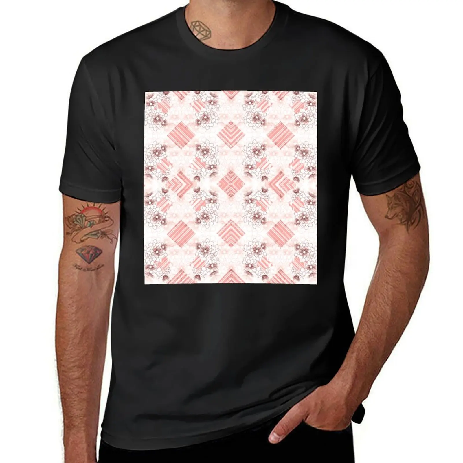

Hypericum Pattern T-Shirt summer clothes plus sizes big and tall t shirts for men