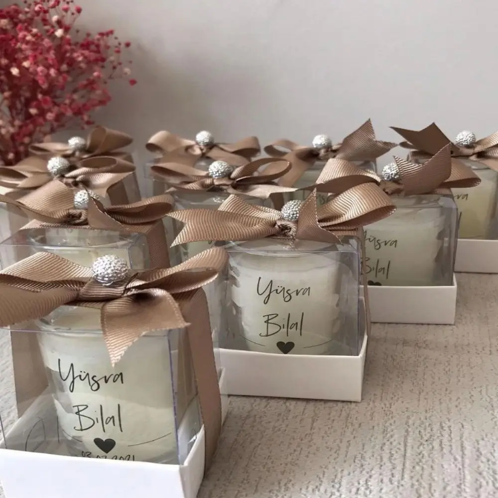 Wedding Party Promise Engagement Kına Nikah Hediyelik Nikah Candle 20 PCs Each Kind Of Organization And At the Event With You