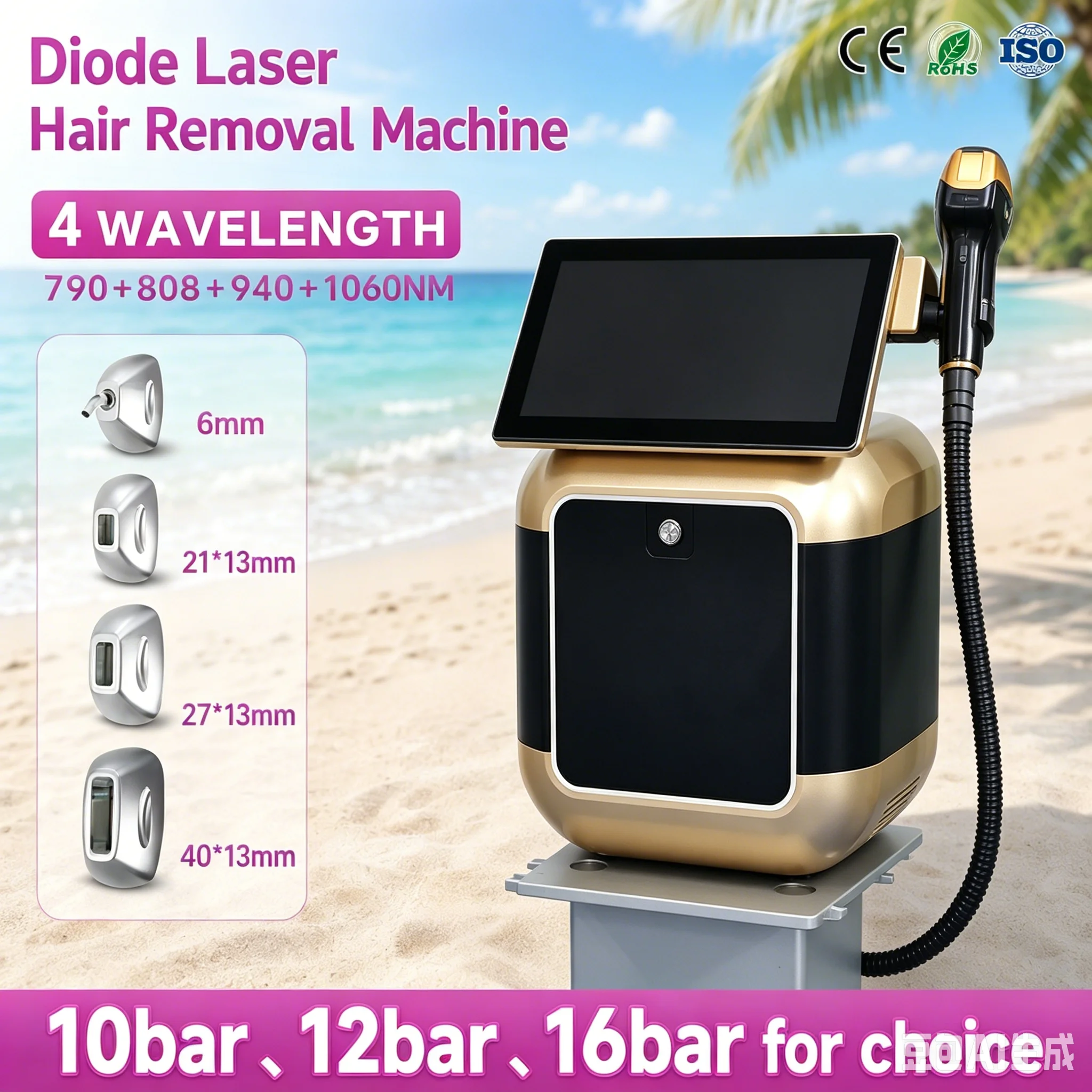 Meilleur laser d'épilation 2-en-1 5000W 16 bars, laser picoseconde pour le détatouage et machine d'épilation laser diode indolore