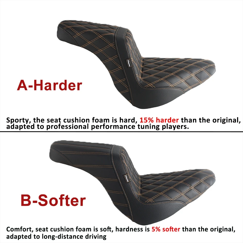 Seat For Harley FLSB FXLR FXLRS FXLRST Softail Sport Glide Low Rider S ST Motorcycle 2-UP Seat Cushion Passenger Driver 2018-up