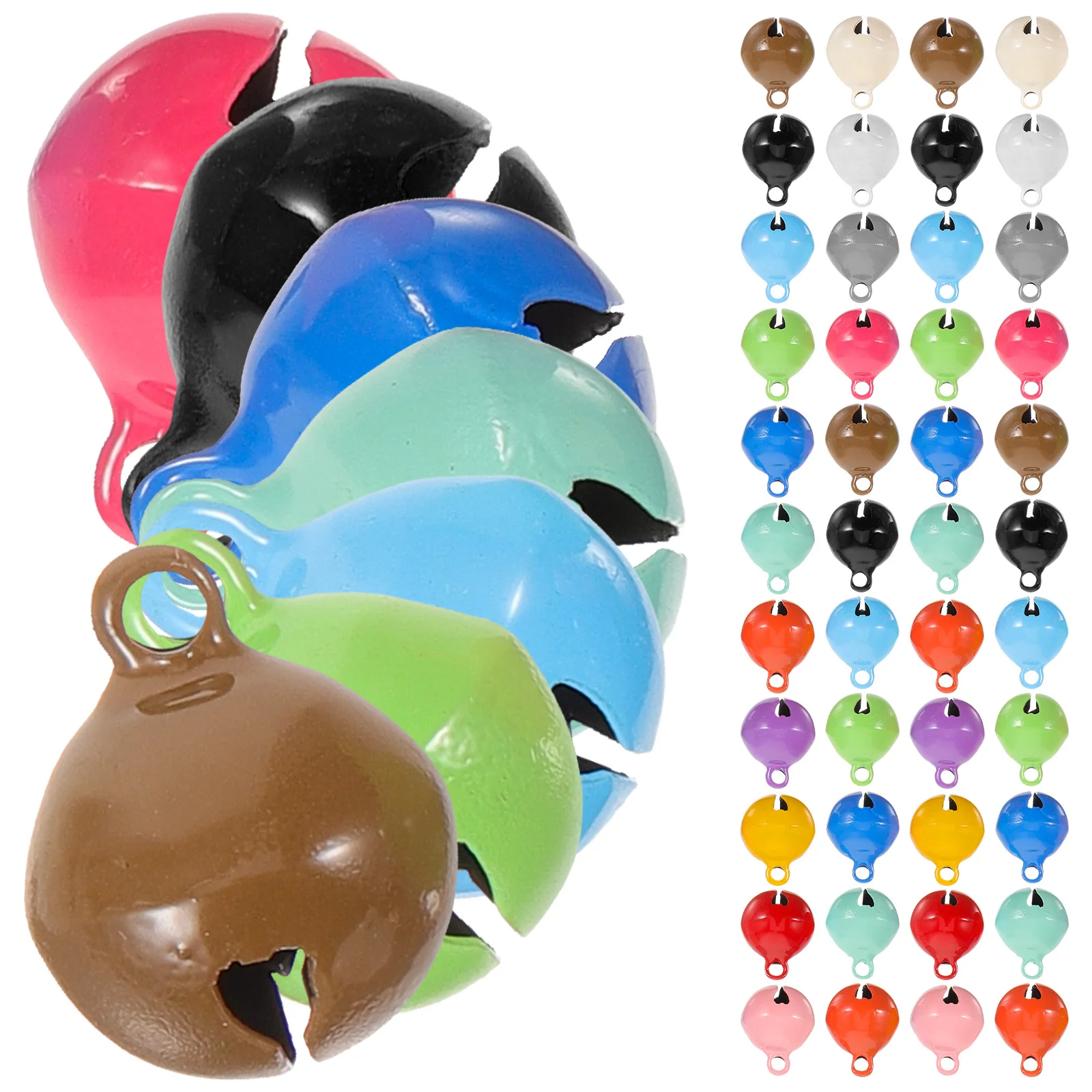 60 قطعة أجراس ملونة لياقات الحيوانات الأليفة أجراس معلقة صغيرة للقطط والكلاب DIY بها بنفسك زينة الحرفية مهرجان الزفاف الحلي #3