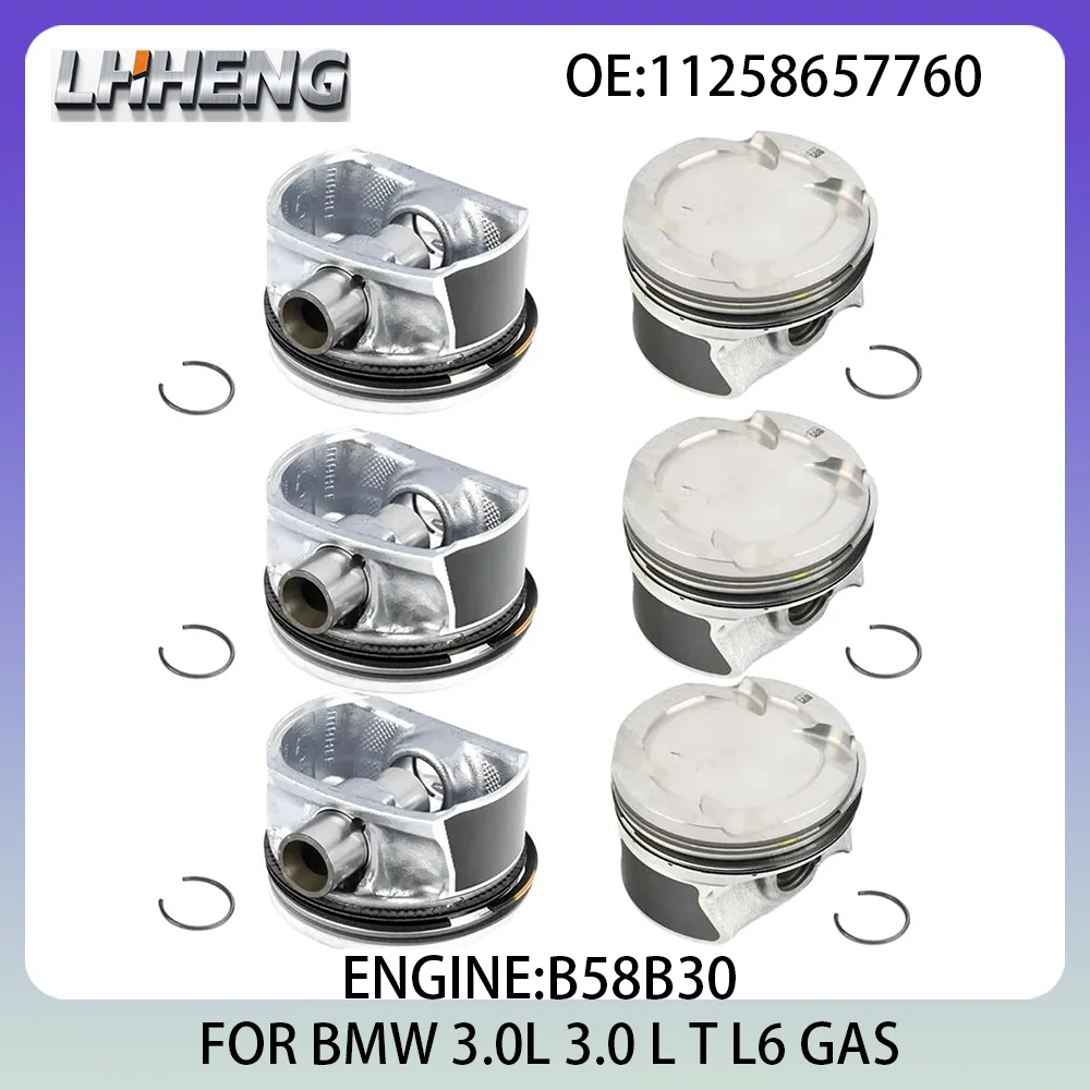 B58B30 Engine Parts PISTON For BMW M140i M240i 340i 440i 540i 640i X3 X4 3.0L 3.0 L T L6 GAS 2015-2021 11258637807 11259468869