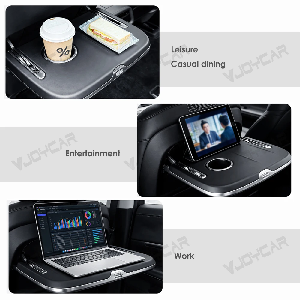 Newest Seat Back Integrated Foldable Table For Tesla Model YL All-in-One Desk Shelf High Load Capacity Table One Button Control