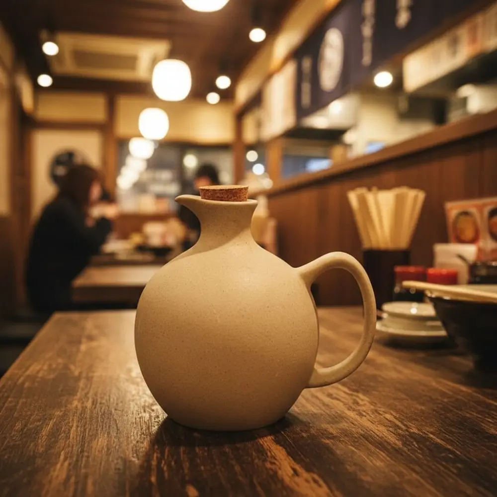 Coarse Pottery Japanese Style Minimalist Oil Pot Matte Beige Soy Sauce Bottle Vintage Seasoning Bottle Dinning Table view 5