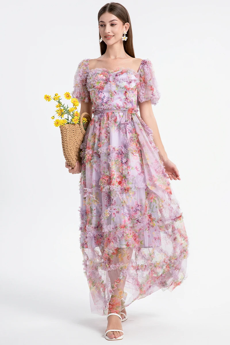 Franse romantische taille taartrok YYX 5880128