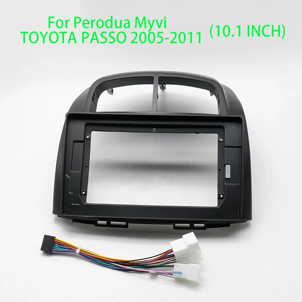 For Toyota Passo Daihatsu Boon Sirion Subaru Justy Perodua Myvi 10.1 Inch Car Fascia Frame Adapter Android Radio Dash Panel Kit