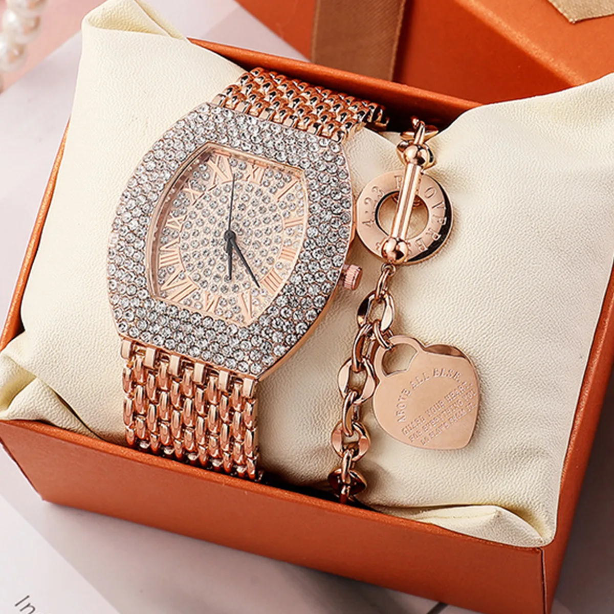 Ladies Watch Gift Set Holiday Birthday Gift Set Bracelet Watch Set