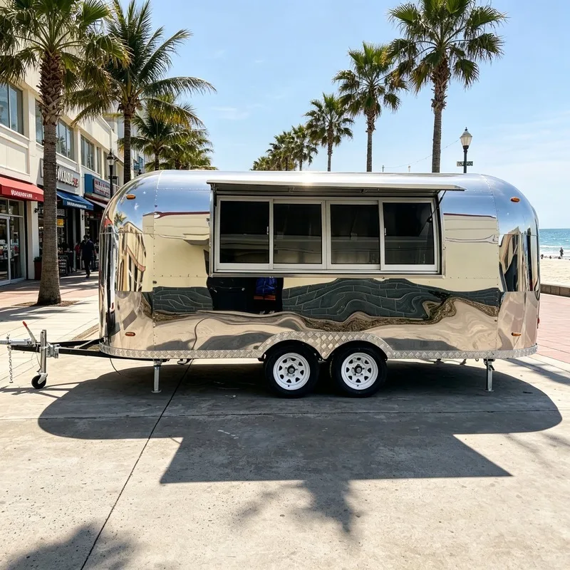 Customizable Commercial Mobile Food Truck With Full Kitchen Pizza Hot Dog Ice Cream Shop Trailer