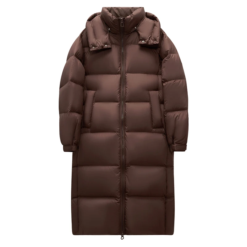 

High Quality Men's Warm Long-Length Hooded Duck Down Jackets 2025 Winter Windproof Thicken Puffer Coat Outwear Padded Top Parkas