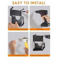 ABVA-Angle Grinder Holder, Wall Mount Bracket Angle Grinder Storage Rack With Wire Holder, Angle Grinder Stand Tool