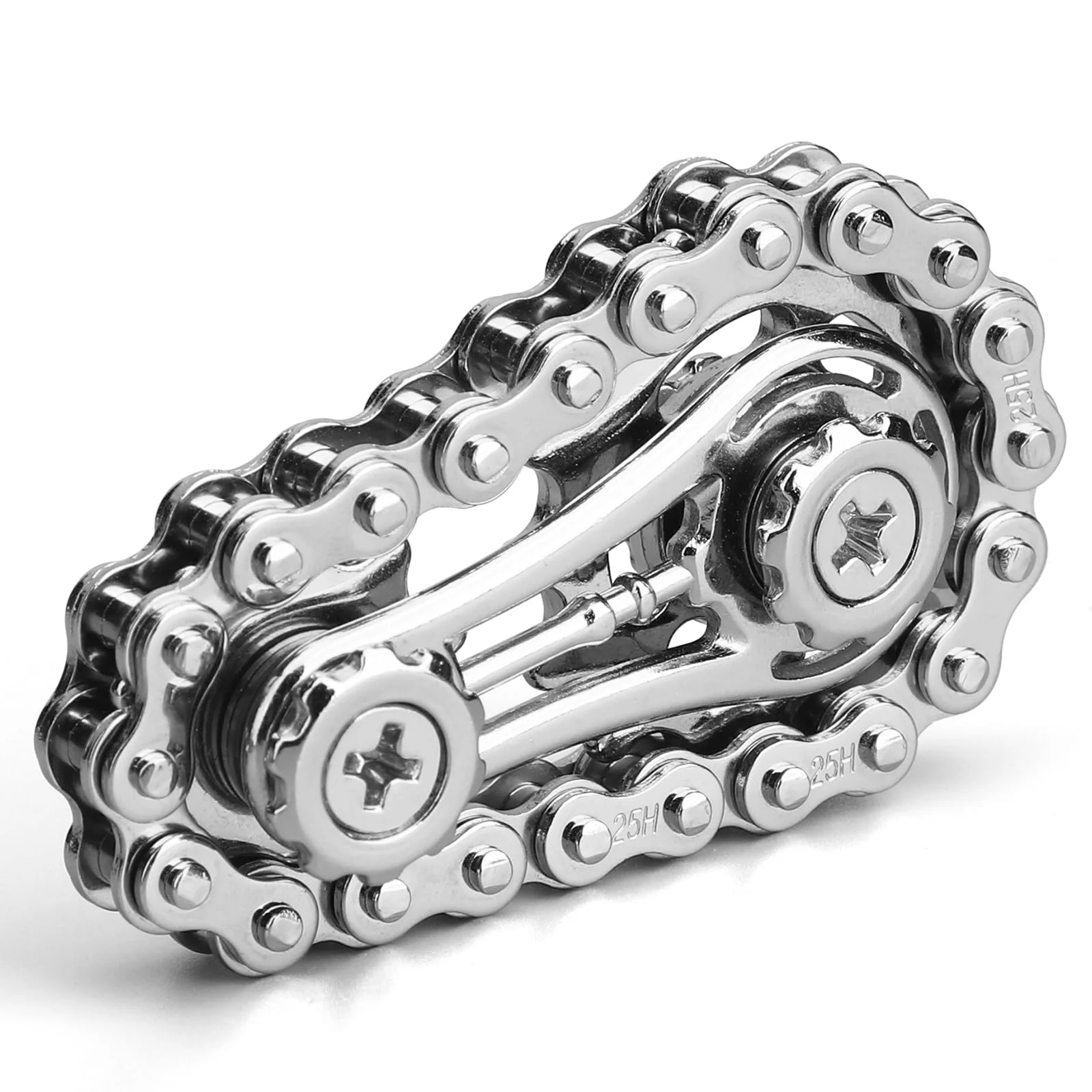 Metal Gear Finger Spinner Chain - Black, Golden, And Silvery, a Relaxing Adult Toy for Finger Exercise, Relaxation Accessory