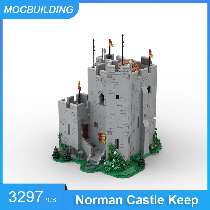 MOC Building Blocks Norman Castle Keep Model DIY Assemble Bricks Architecture Educational Creative Collection Toys Gifts 3297PCS