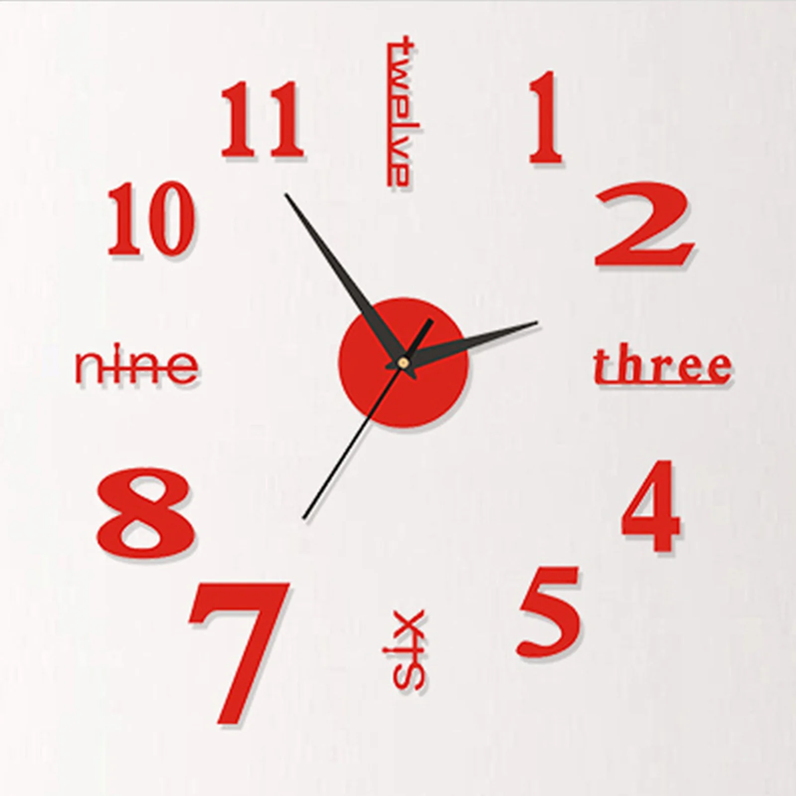 3D Wall Sticker Clock 20-50cm Adjustable Mirror Surface Frameless Wall Clock Wall Stickers Gift Living Room Bedroom Home - view 3