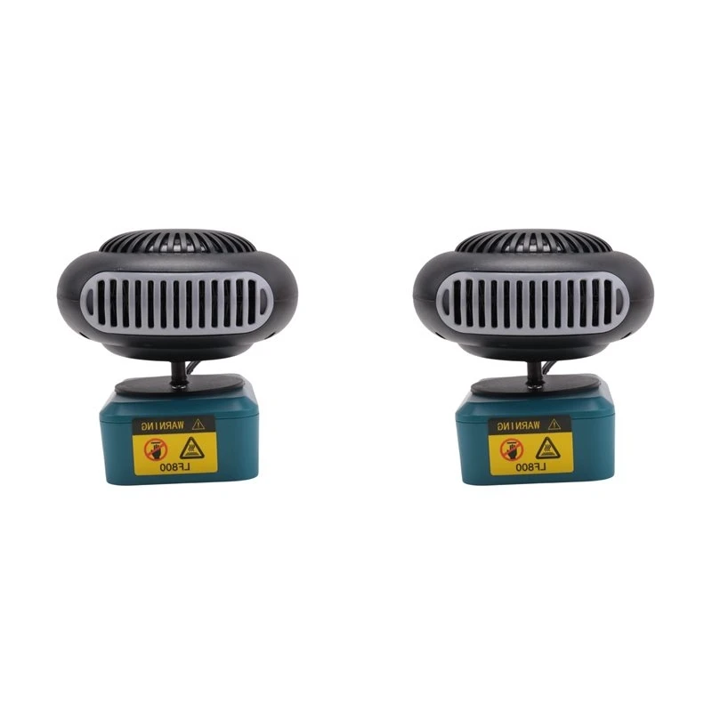 ABEZ 2X Power Tool Parts Lithium Electric Power Warm Air Blower Fan Heater Hot&Cold Wind Dual Mode For Makita 18V